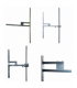 Antena dipolo FM 6-Bay de aluminio, 2500 Watt, conector 7/16