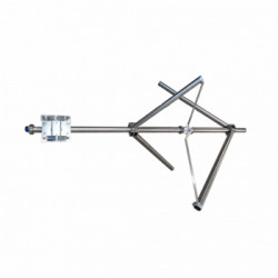 Antenne 2-bay á polarisation circulaire en acier inoxydable, 5000 Watt, connecteur 7/8