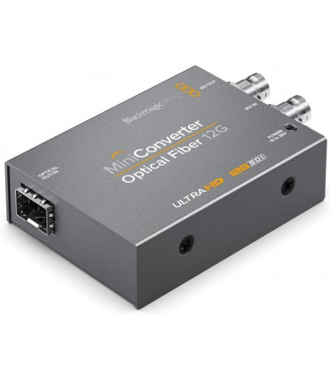 Mini convertidor de fibra óptica 12G de Blackmagic Design