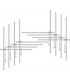 Antena dipolo FM 8-Bay de aluminio, 2500 Watt, conector 7/8
