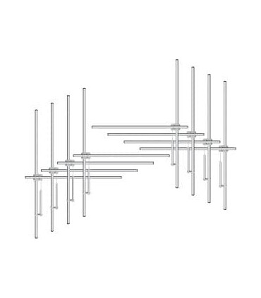 Antenna a dipolo FM 8-Bay in alluminio, 2500 Watt, connettore 7/8