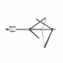 Antenne dipôle á polarisation circulaire en acier inoxydable, 800 Watt, connecteur N