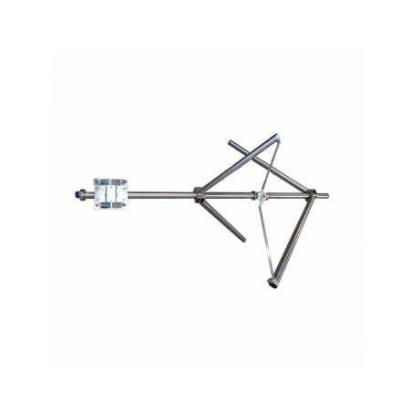 Antena polarización circular de acero inoxidable, 2500 Watt, Conector 7/16